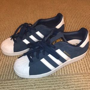 Adidas originals superstars sneakers shoe navy